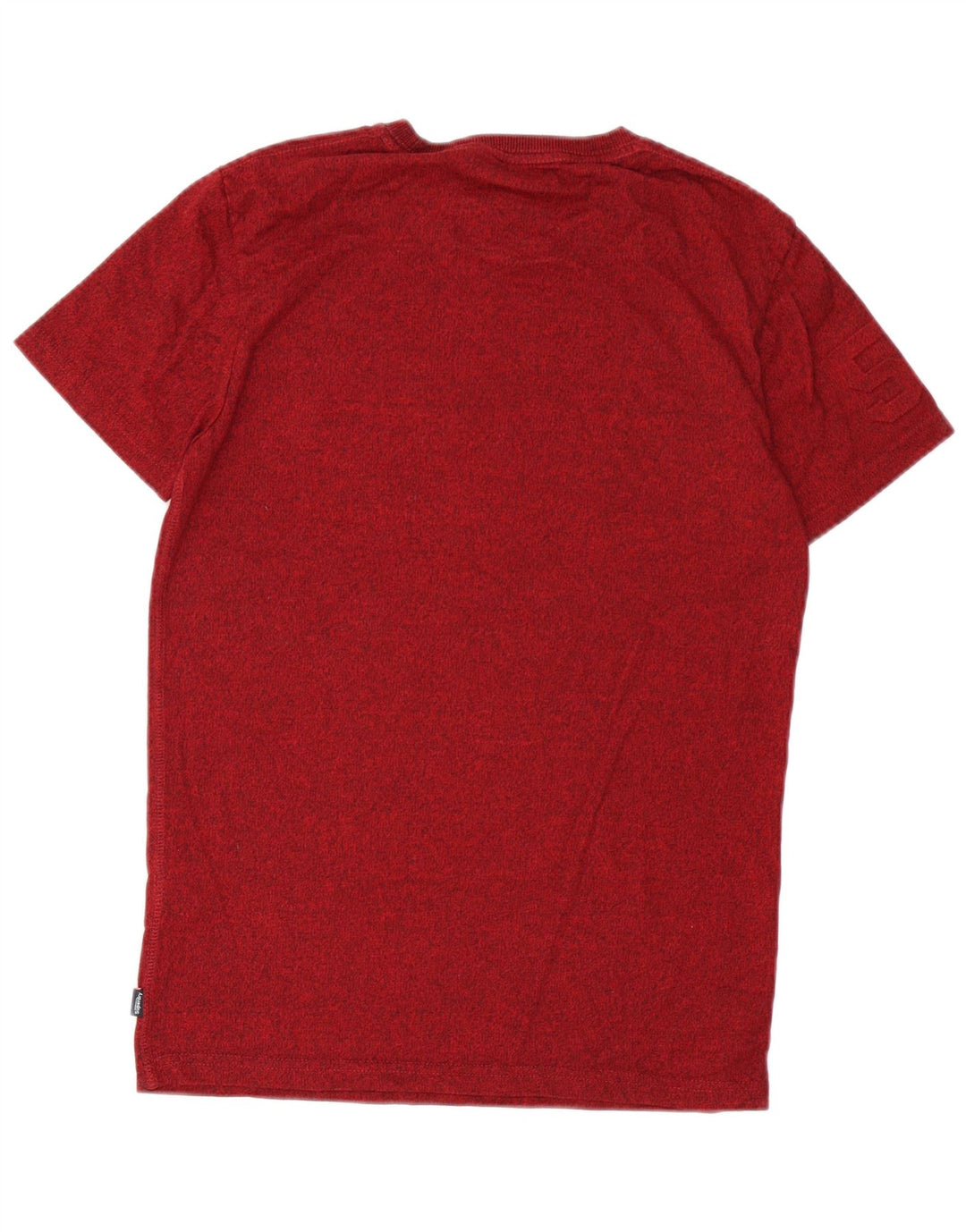 T-shirt grafica da uomo SUPERDRY Top piccolo in cotone screziato bordeaux