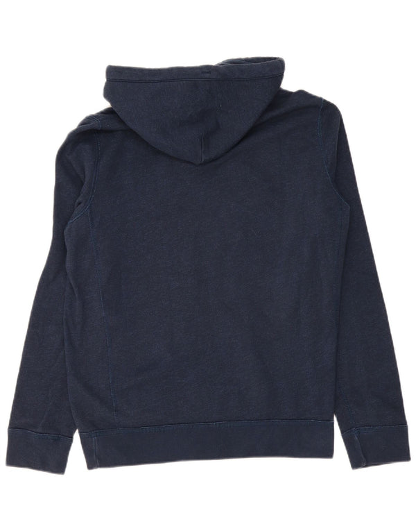 Maglione con cappuccio grafico muscolare da uomo Abercrombie & Fitch piccolo blu navy