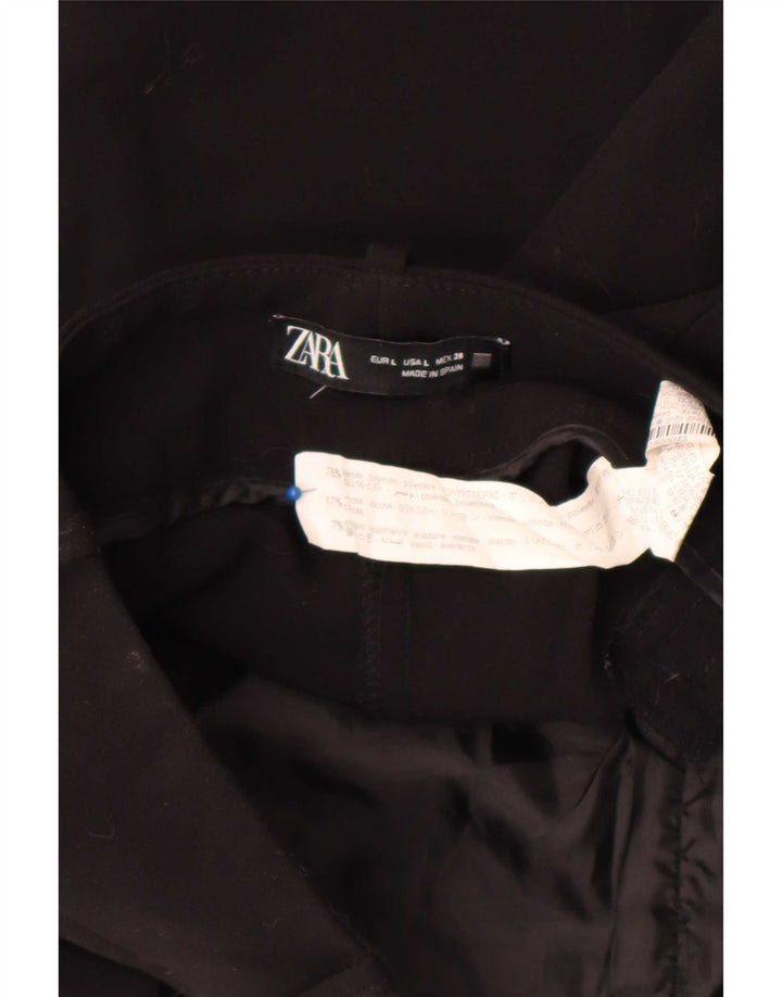 Pantaloni chino affusolati da donna Zara grandi W30 L26 poliestere nero