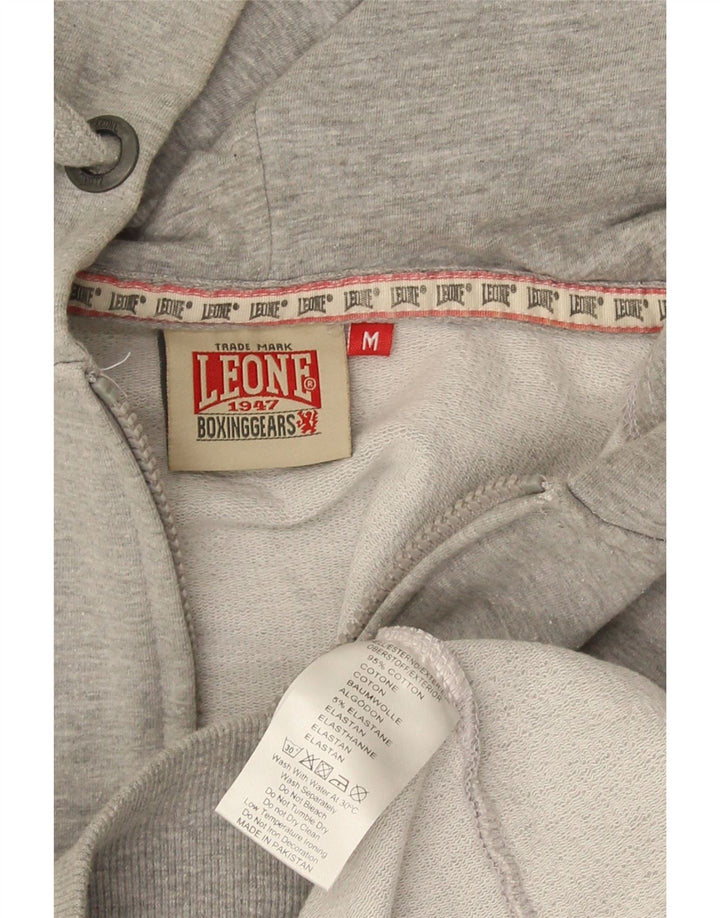 Maglione con cappuccio e zip da donna Leone UK 12 Cotone grigio medio
