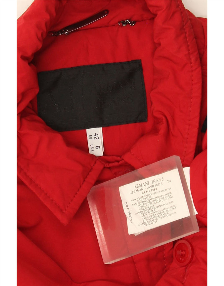 Giubbotto bomber da donna Armani Jeans EU 42 Large Rosso Poliestere