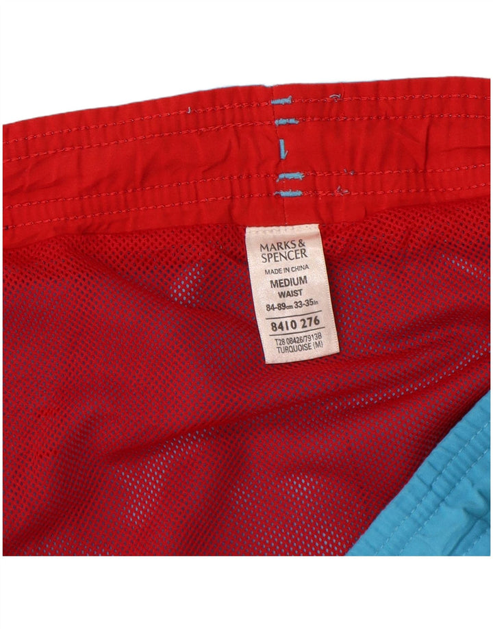 Pantaloncini da bagno da uomo Marks & Spencer medio turchese poliestere