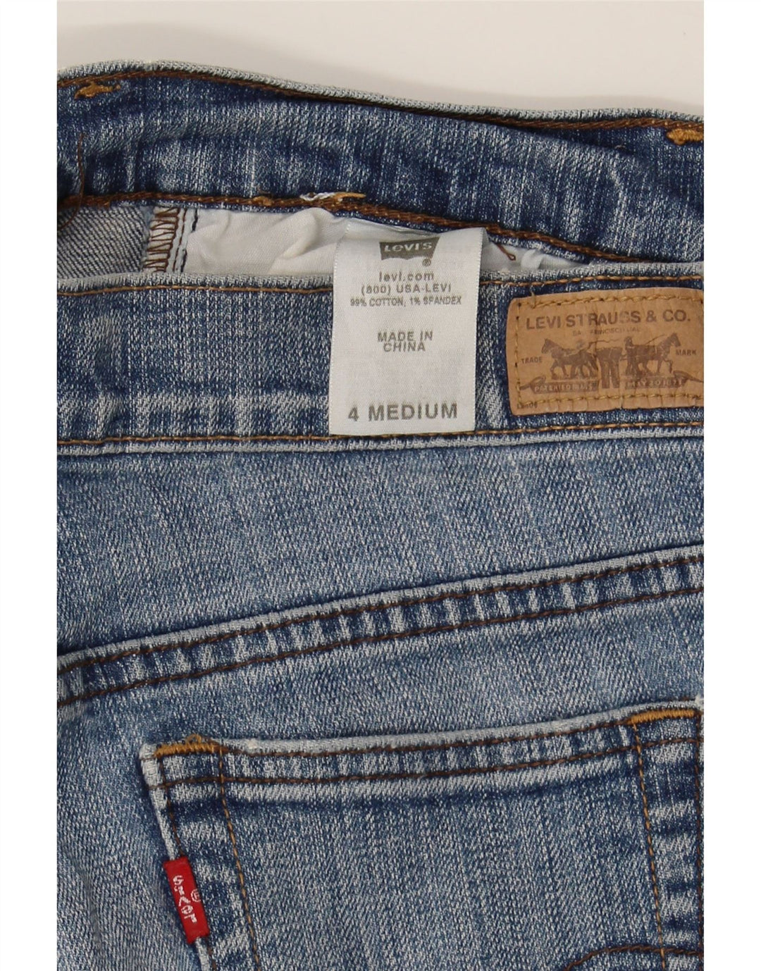 LEVI'S Womens 505 Straight Jeans US 4 Small W28 L30 Blue Cotton Vintage Levi's and Second-Hand Levi's from Messina Hembry 