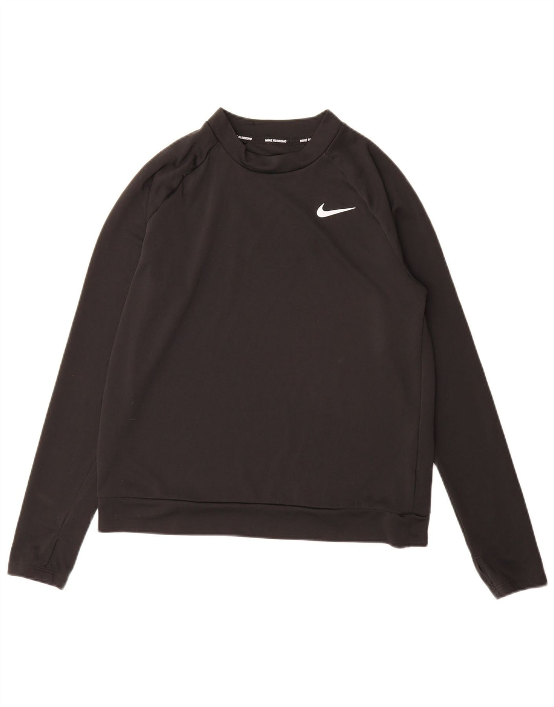 Maglia Nike Dri Fit da uomo a manica lunga piccola in poliestere nero