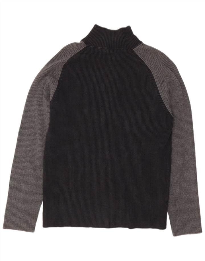 Maglione cardigan da uomo Gap grande in cotone color block nero