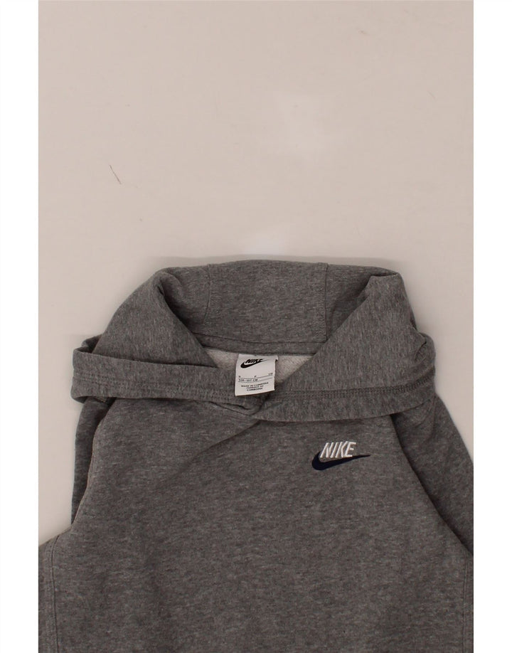 NIKE Boys Hoodie Jumper 8-9 Years Small Grey Cotton Vintage Nike and Second-Hand Nike from Messina Hembry 