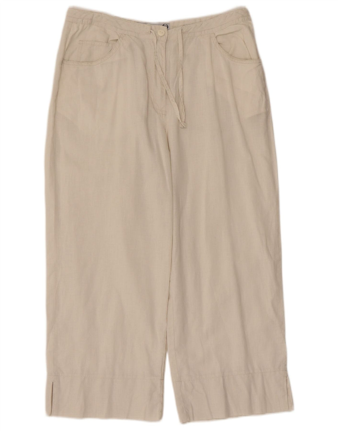 Pantaloni capri da donna vestibilità ampia Sergio Tacchini piccoli W30 L22 Beige