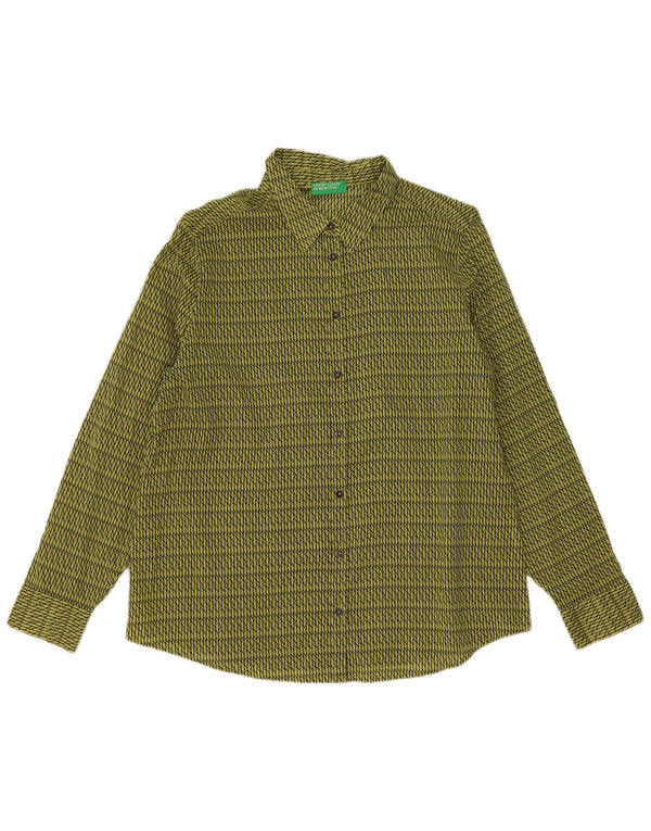 Camicia da donna Benetton UK 16 Large Verde geometrica