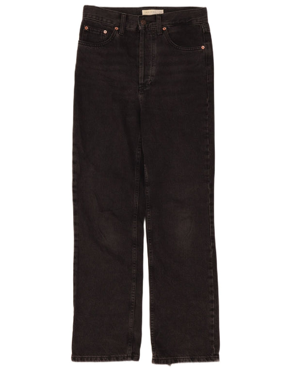 Jeans dritti da donna Topshop W28 L30 cotone nero