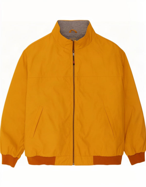 Giacca a vento vintage da uomo vestibilità ampia UK 42 XL color block giallo