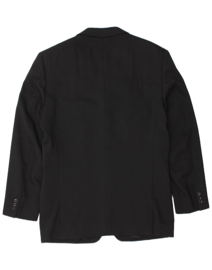 Giacca blazer a 3 bottoni da uomo Versace IT 48 lana nera media