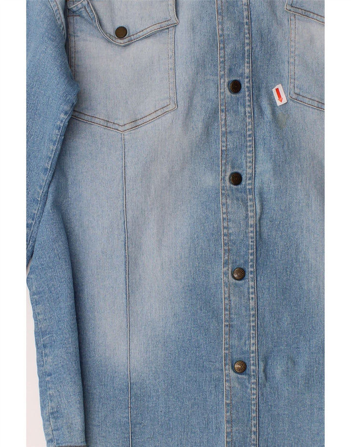 WAMPUM Mens Denim Shirt Large Blue Cotton Vintage Wampum and Second-Hand Wampum from Messina Hembry 