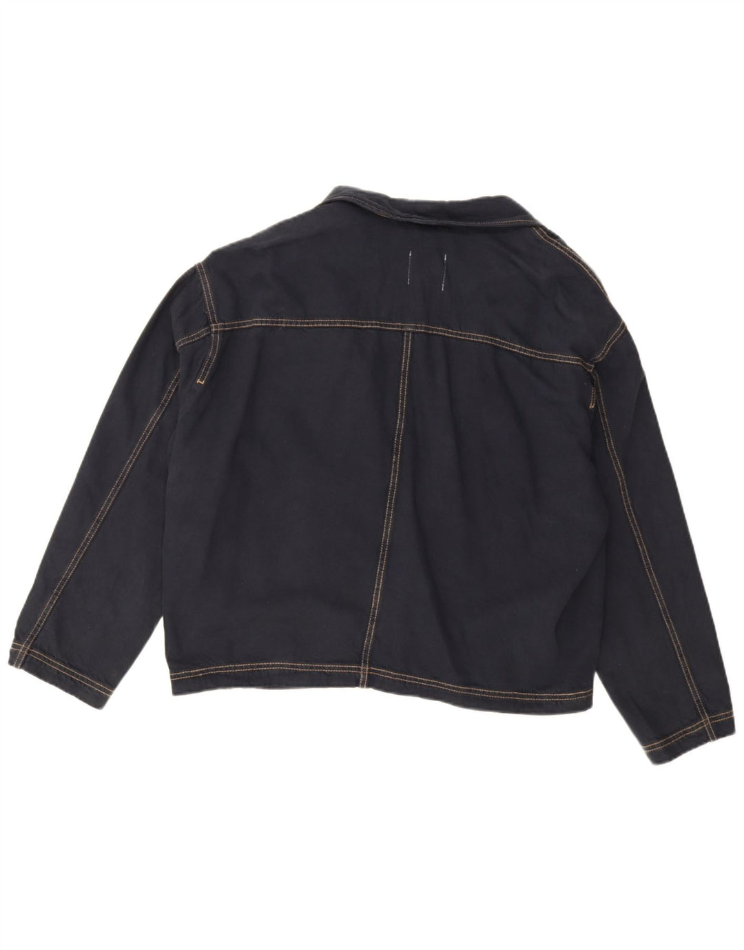 Giacca blazer in denim oversize a 1 bottone da donna Zara UK 14 blu navy medio