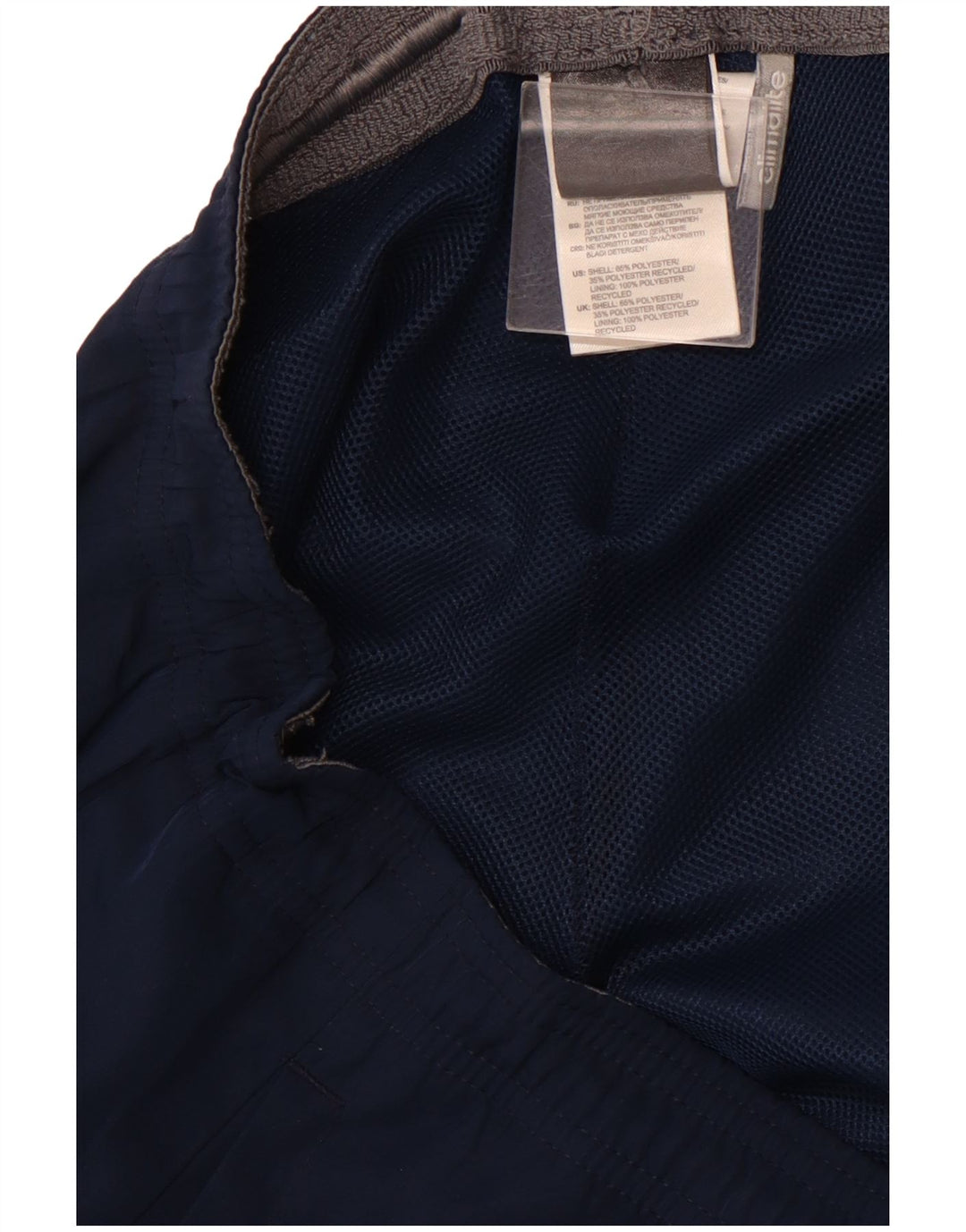 Pantaloncini sportivi ADIDAS Climalite da uomo grandi in poliestere blu navy