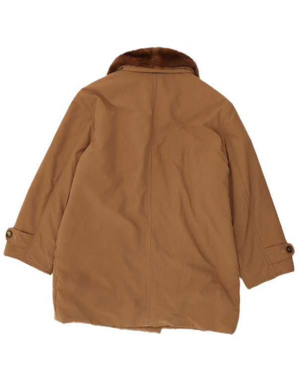 Cappotto doppiopetto oversize da donna Marella UK 12 Poliestere marrone medio