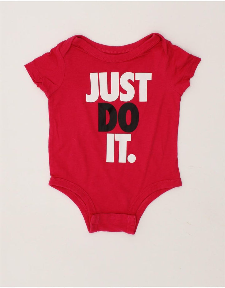 NIKE Baby Girls Graphic Bodysuit 3-6 Months Pink Vintage Nike and Second-Hand Nike from Messina Hembry 