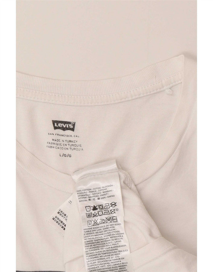 T-shirt grafica da uomo Levi's Top grande in cotone bianco