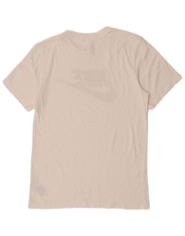 T-shirt grafica da uomo Nike Top Small in cotone bianco