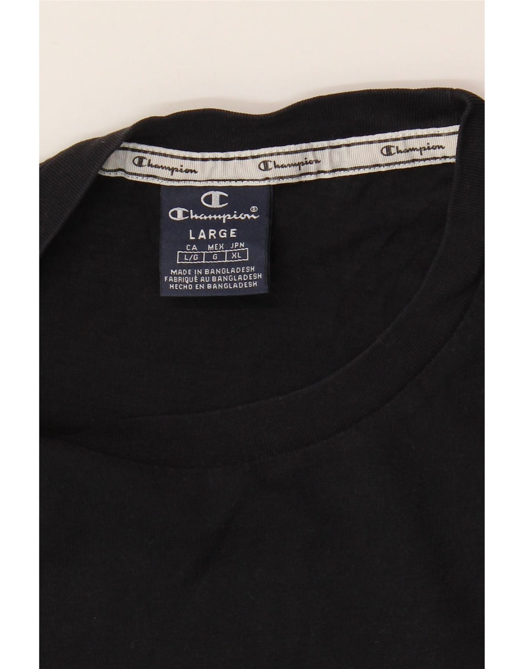 T-shirt grafica da uomo CHAMPION Top grande nera