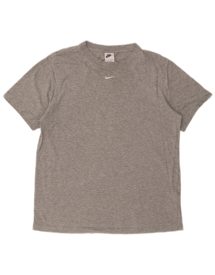 T-shirt Nike da uomo Top XS in cotone chiazzato grigio
