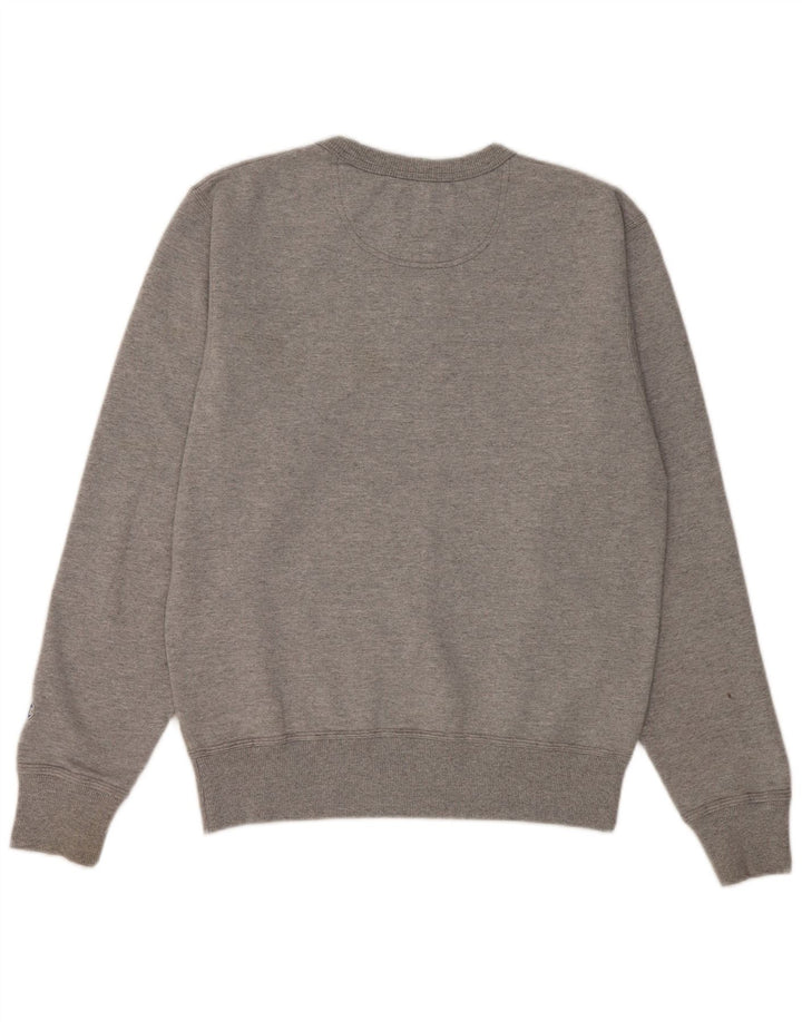 Felpa grafica da uomo Champion, maglione piccolo, cotone grigio