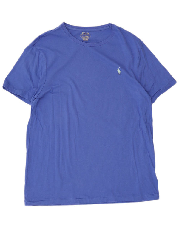 Polo Ralph Lauren T-shirt slim fit personalizzata da uomo Top grande in cotone blu