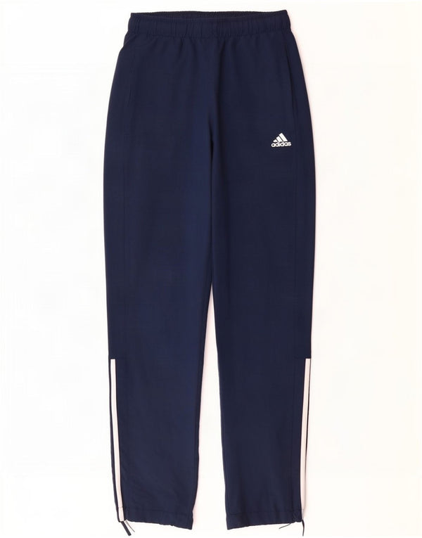 Pantaloni da tuta Adidas Climalite da uomo medi in poliestere blu navy