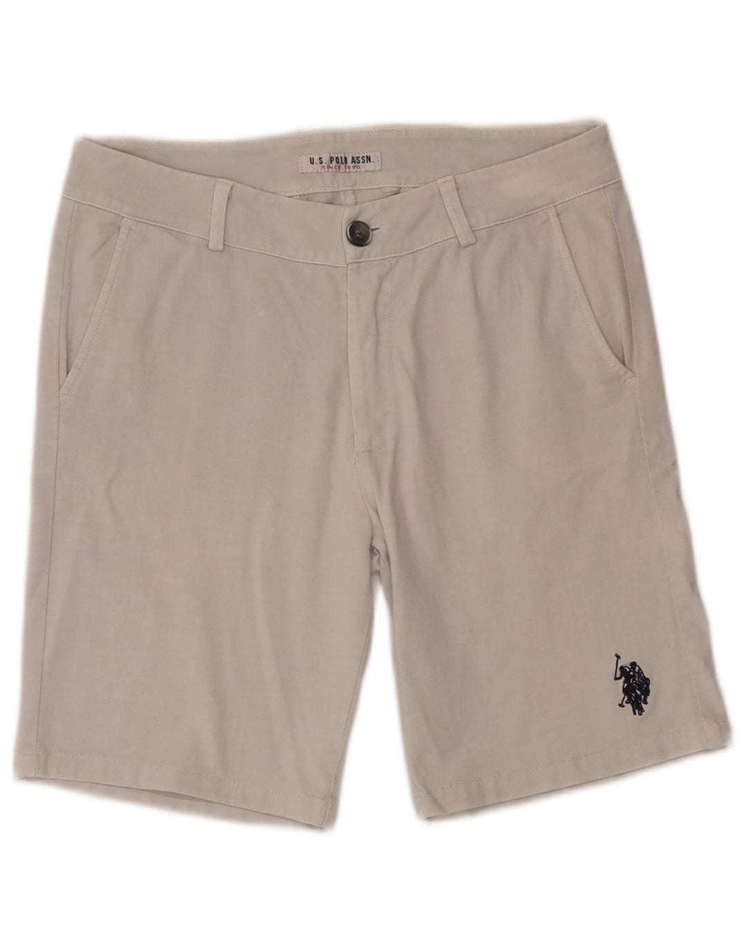 POLO ASSN. Pantaloncini chino da uomo W32 cotone bianco medio
