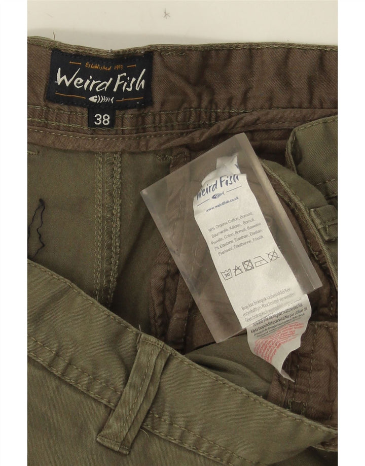 Pantaloncini cargo da uomo Weird Fish W38 XL cotone kaki