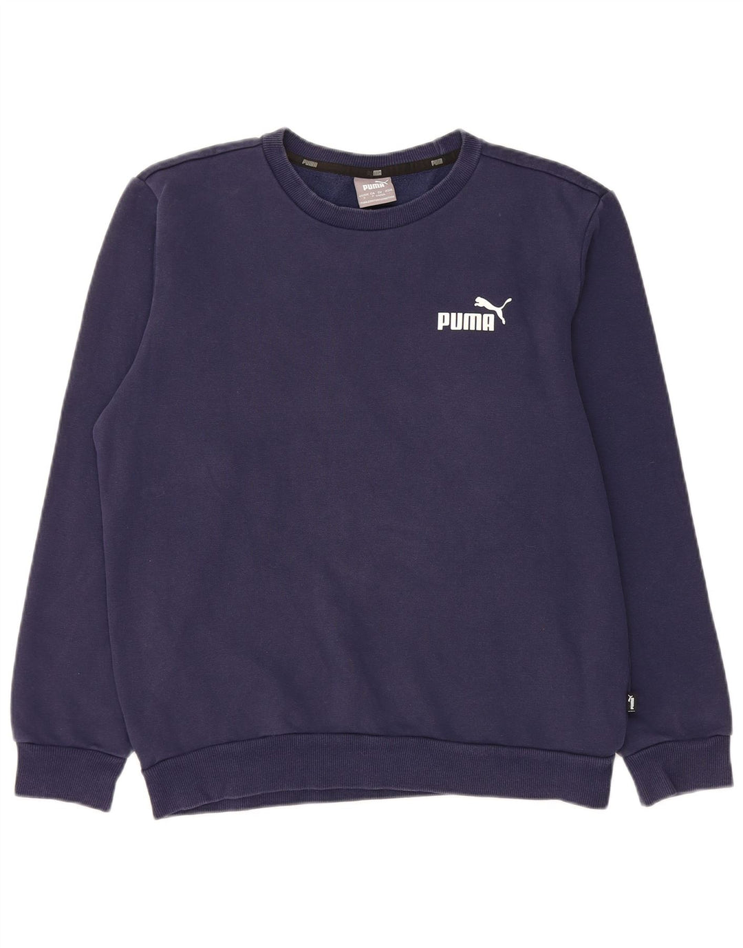 PUMA Felpa da uomo Maglione piccolo blu navy in cotone