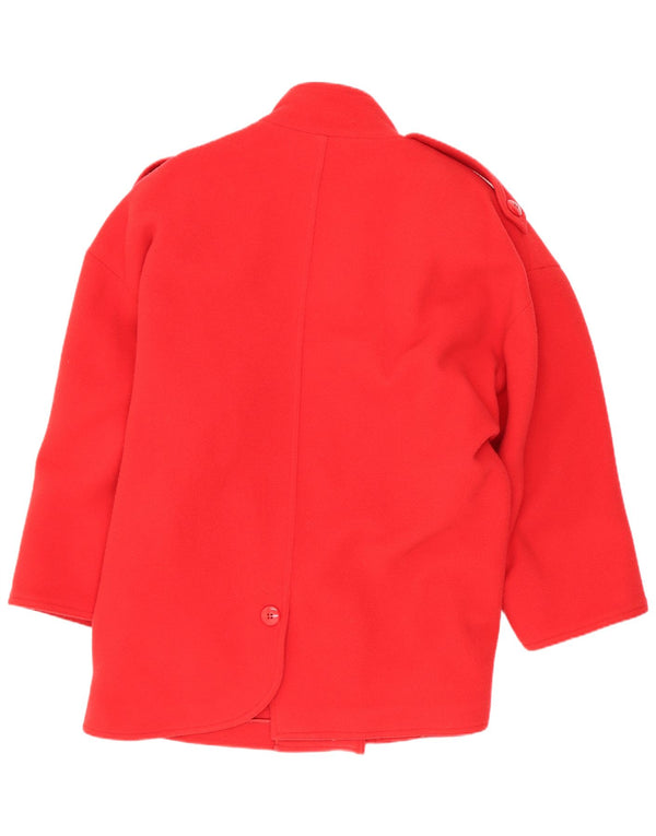 Marika Blu Cappotto avvolgente militare dalla vestibilità ampia da donna IT 42 Medio Rosso Designer