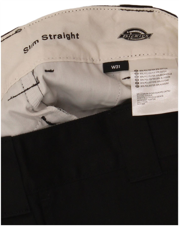 Pantaloncini chino dritti slim fit da uomo Dickies W31 poliestere nero medio