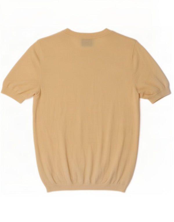 Luisa Spagnoli maglione da donna con scollo a barchetta UK 10 piccolo beige