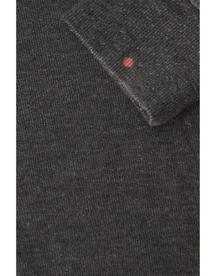 Maglione da uomo Marks & Spencer con bottoni e collo in cotone grigio medio