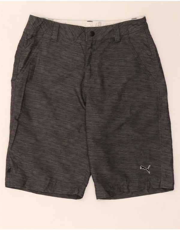 Pantaloncini cargo da uomo Puma W28 Small in cotone chiazzato grigio