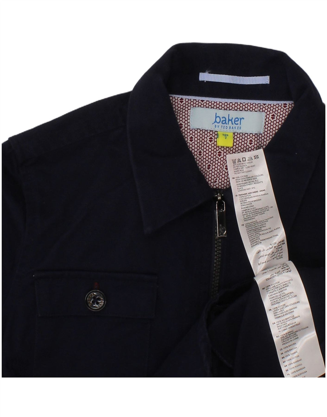 Camicia in flanella per bambini TED BAKER 6-7 anni in cotone blu navy