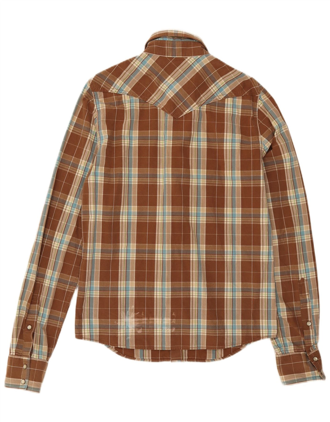 Camicia Hollister da uomo in cotone a quadri marrone medio