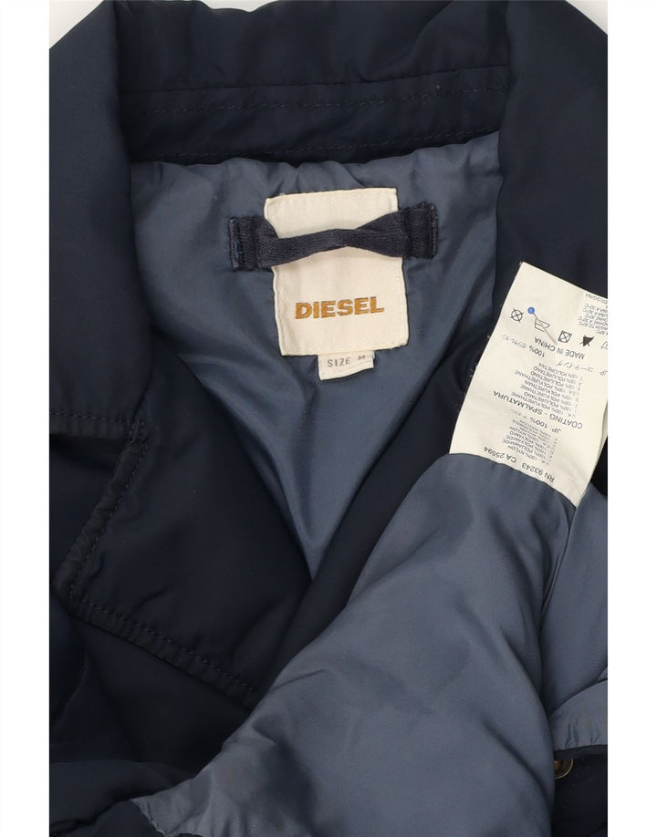 Giacca imbottita militare da uomo Diesel UK 38 nylon medio blu navy