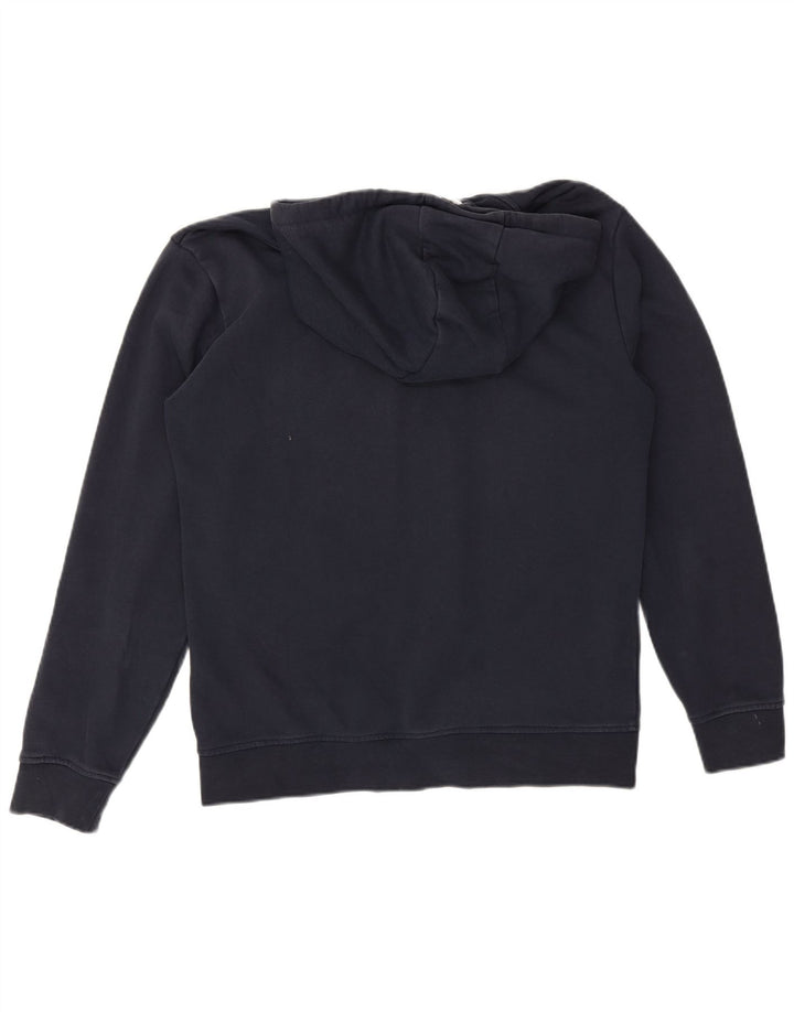 Maglione con cappuccio e zip da uomo Ellesse in cotone a righe medie blu navy