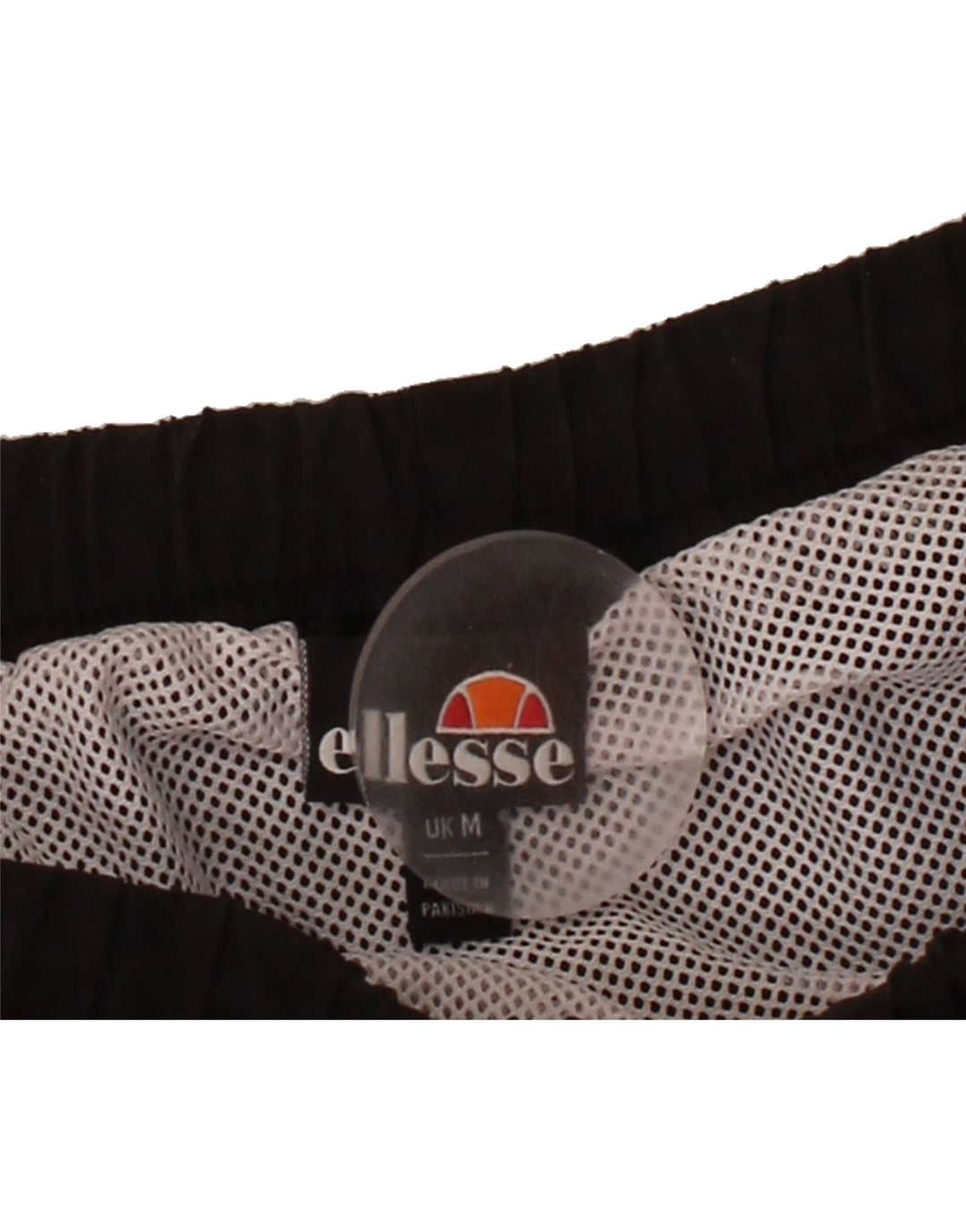 ELLESSE Mens Graphic Sport Shorts Medium  Black Polyester Vintage Ellesse and Second-Hand Ellesse from Messina Hembry 
