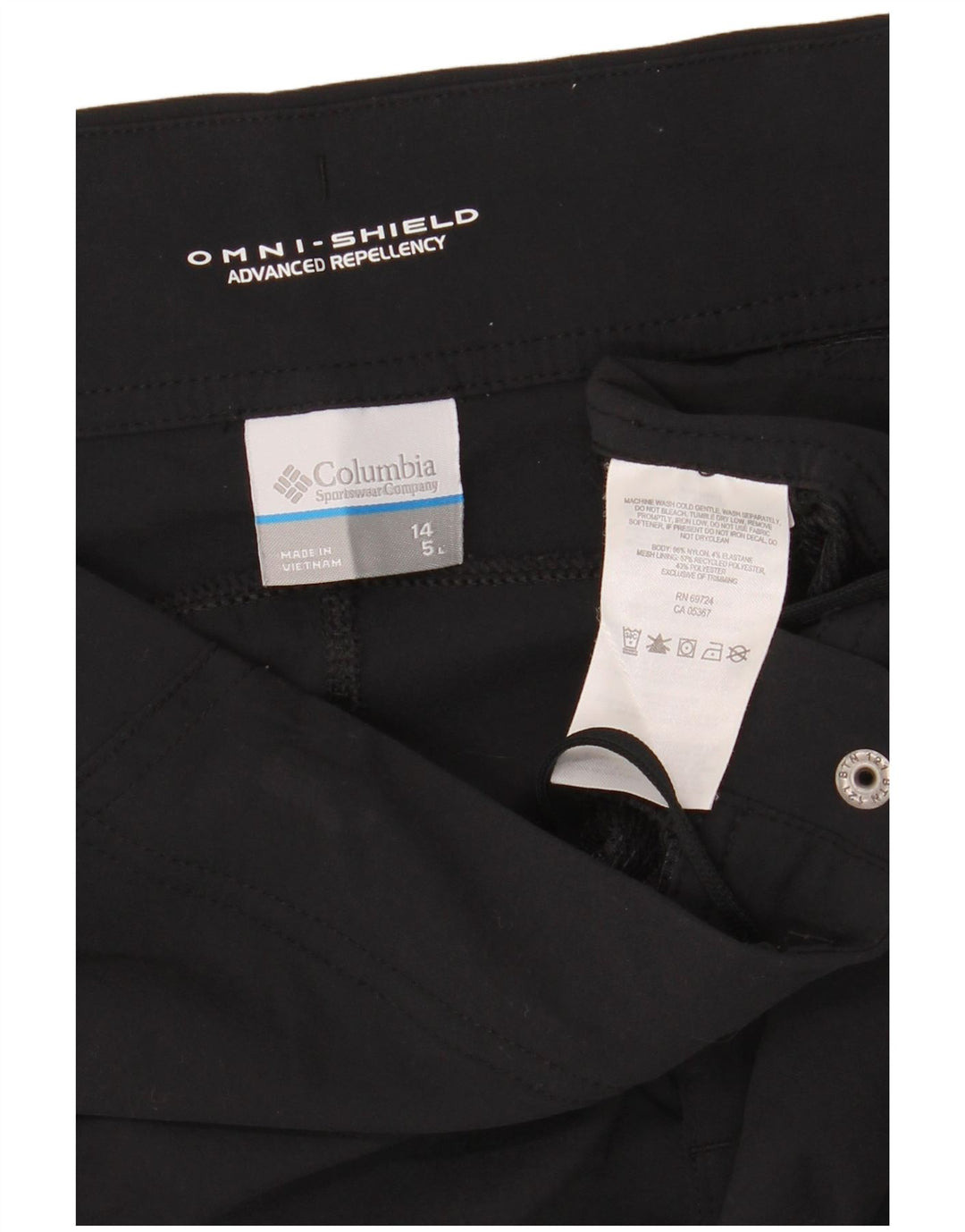 Pantaloncini chino Omni-Shield da donna COLUMBIA US 14 XL W36 nylon nero