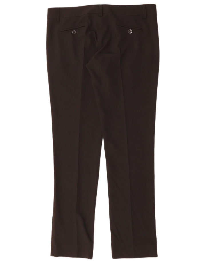 DENNY ROSE Pantaloni da abito dritti da donna Grandi W34 L32 Poliestere nero