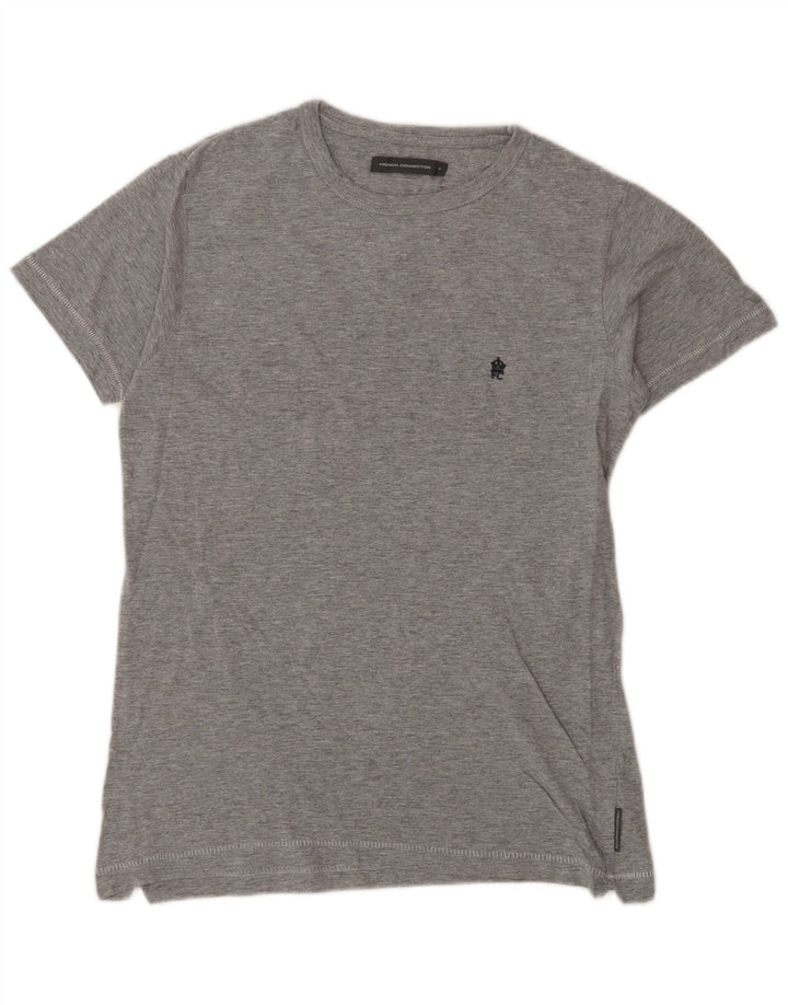 T-shirt da donna French Connection Top UK 10 piccolo cotone grigio