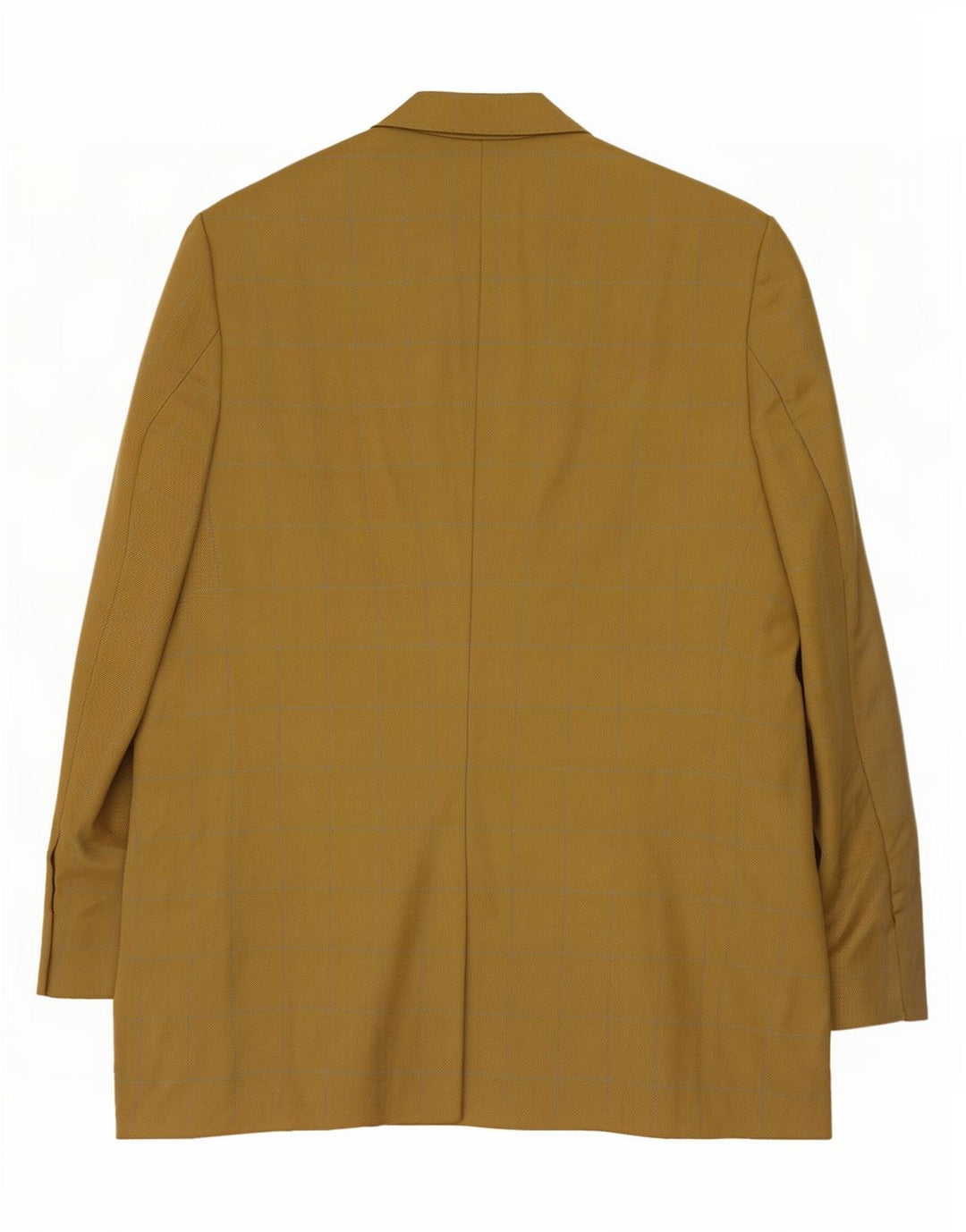 Giacca blazer lunga a 3 bottoni Marks & Spencer da uomo UK 44 XL scozzese dorato