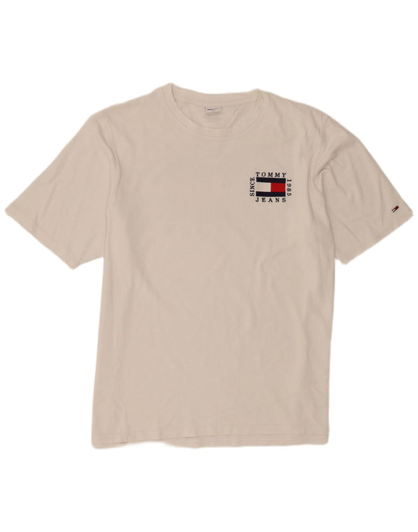 T-shirt grafica da uomo Tommy Hilfiger Top 3XL cotone bianco