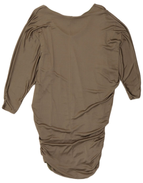 Guess By Marciano Abito aderente da donna con maniche a pipistrello a 3/4 UK 8 Small Grigio