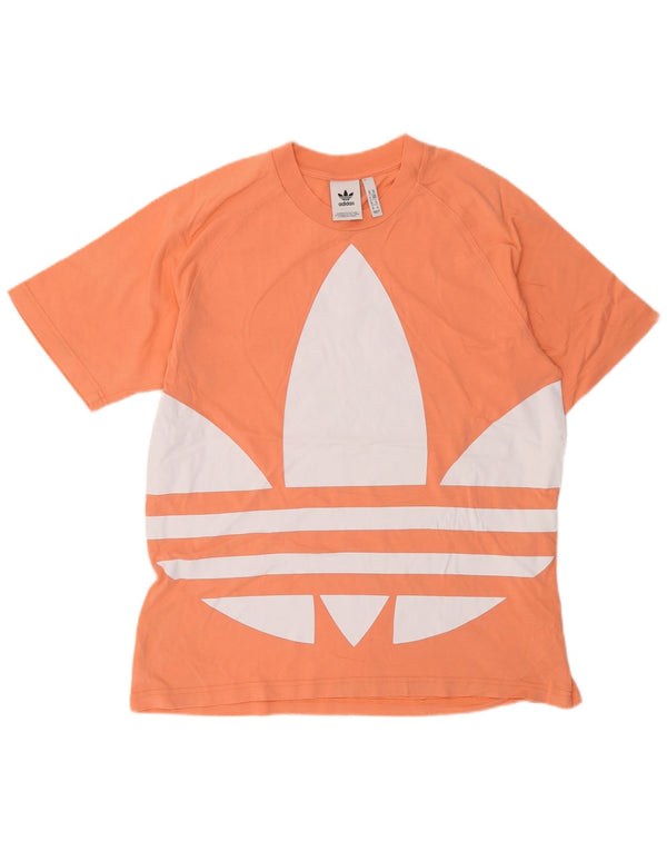 T-shirt grafica da uomo Adidas Top in cotone arancione medio