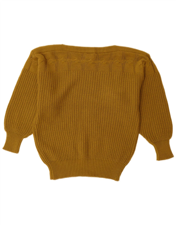 MONDI Maglione da donna oversize con scollo a barca EU 36 piccolo lana kaki