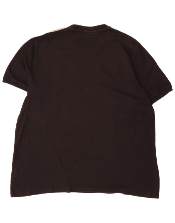Fila Mens Graphic T-Shirt Top 2XL Black Cotton