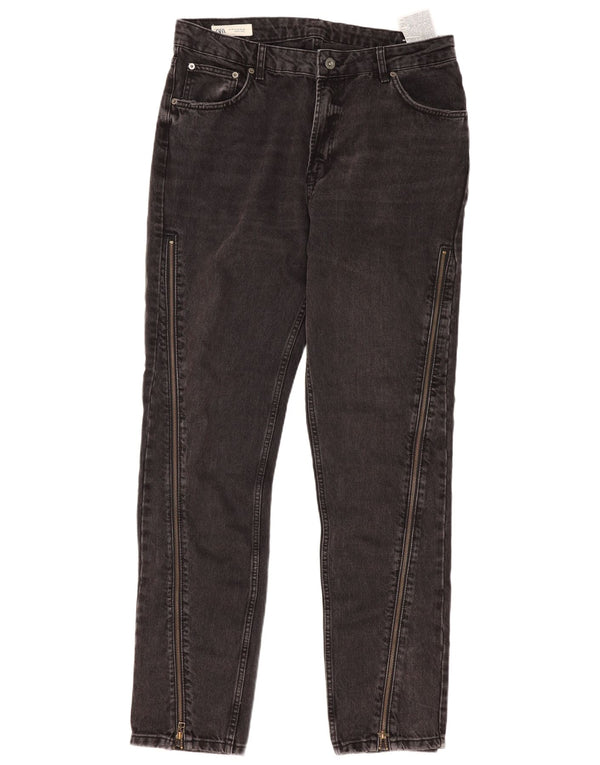 Jeans dritti da uomo Zara EU 46 XL W36 L35 cotone nero